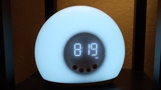 ⏰🌒🎉TestingCapelloMoonglow ClockWhiteModel CA45Single Alarm [upl. by Tabb364]