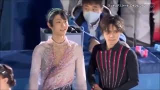 Yuzuru Hanyu All cute moments Song lucky 2022 Exhibition gala [upl. by Haeel]