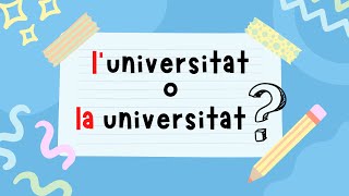 ❓ Luniversitat o la universitat Sapostrofa o no SOLUCIÓ i explicació [upl. by Ahsennek]