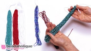 Quick Tip How to Restring a Hank of Seed Beads [upl. by Eednil]