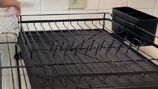 Expandable Dish Drying Rack for Kitchen Counter Sink Drainboard Detachable Rustproof Dish Drainer [upl. by Alim]