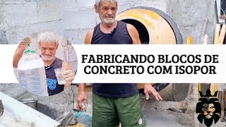 Produção de blocos de concreto celular com isopor triturado por Silveira Blocos [upl. by Ainotal199]