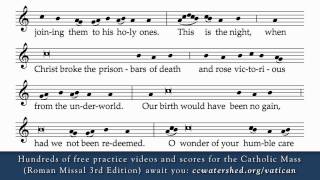 Easter Proclamation Exsultet  New Translation Roman Missal 3rd Edition Practice Recording [upl. by Burger]