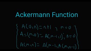 The Ackermann Function [upl. by Iramohs]