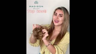 How to style Top Knot ponytail by Madison Braids [upl. by Inek]