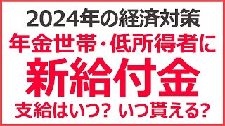 年金世帯と低所得世帯への新給付金、いつ貰える？【2024年秋の経済対策】 [upl. by Emmey]