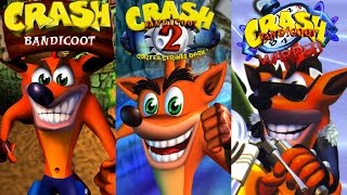 Crash Bandicoot Trilogy  Complete 100 Walkthrough All Gems Boxes amp Crystals HD [upl. by Antrim]