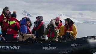 Zodiac cruising in Antarctica aboard Hondius [upl. by Relly426]