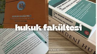 hukuk fakültesinde ilk hafta  sessiz study vlog  hukuk kitapları [upl. by Stig]