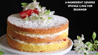 3Ingredient Genoise Sponge Cake Secrets [upl. by Allwein252]