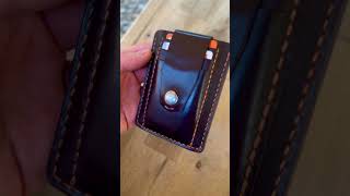 Five individual pockets for cards and money and large ID leathercraft leatherwork diy [upl. by Francine]