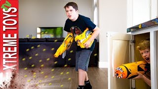 First Day Of Summer Vacation Extreme Nerf Hide and Seek Challenge [upl. by Odine242]