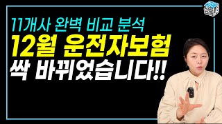 12월 운전자보험 비교 amp 추천 I 확실하게 서열 정리했습니다 11개 보험사 비교분석스펙정리 [upl. by Norby505]