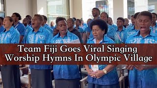 Team Fiji Goes Viral Singing Worship Hymns in Olympic Village So Beautiful [upl. by Ttenna]