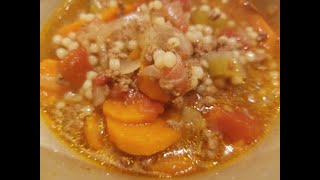 How to make yummy Soup with Beef Tomato Onion Carrot Celery Pasta in the Instant Pot  the 360 Chef [upl. by Artap653]