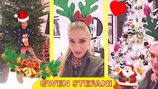 Gwen Stefani installing the Christmas tree in her house with family 🎄😍 [upl. by Niamrahc]