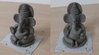 Ganesh idol making process at home with natural clayhow to make eco friendly Ganeshsimplest way [upl. by Sanjiv452]