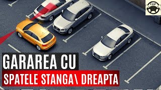 PARCAREAGARAREA cu spatele pe STÂNGADREAPTA  Parcarea dreapta din OGLINZI Scoala de soferi [upl. by Kcirdnekal864]