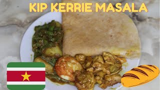 recept Kip kerrie Masala  Surinaams Roti [upl. by Aryl75]