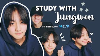 study with JUNGWON ft heeseung ♡ [upl. by Bondy822]