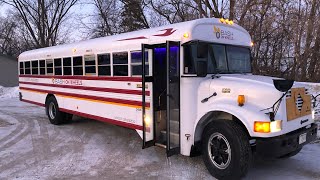 1997 Blue Bird 3800 Cold Start and PreConversion Walk Around [upl. by Jews]