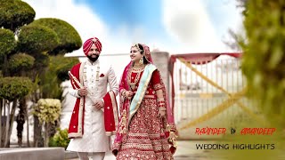 RAVINDER  AMANDEEP Wedding Highlights Heaven Studio [upl. by Ahtibat357]