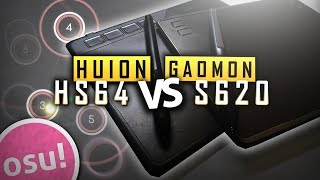 Tablet Comparison Huion HS64 vs Gaomon S620 [upl. by Eniamert]