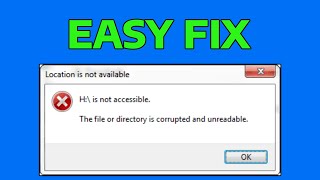 Fix The File Or Directory Is Corrupted Or Unreadable Hard Drive Wont Open  How To [upl. by Inait302]