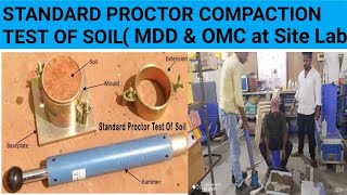 Proctor Compaction Test on Soil  Maximum Dry Density amp Optimum Moisture Content In Soil at Site Lab [upl. by Niliak84]