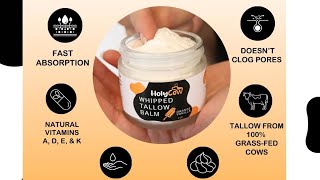 Beef Tallow For Skin  Whipped Tallow Balm with Organic Jojoba Oil [upl. by Lodmilla]