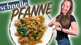 vegane Nudel Pfanne mit Spinat lecker gesund und einfach schnell gemacht [upl. by Aicitel181]