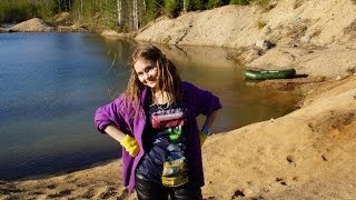 Abandoned sandpit in white rainboots [upl. by Ivey]