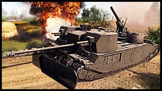 Giant Land Cruiser Tanks  Super Heavy British Landships  Men of War Assault Squad 2 Mod Gameplay [upl. by Sale]