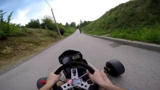 Suzuki GSXR750 K4 Powered Go Cart 150 HP  200 kmh Test Drive [upl. by Larret]