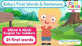 Babies First Words amp Phrases in English  Toddler Learning Videos  Sight Word Songs  Cool Junior [upl. by Retluoc]