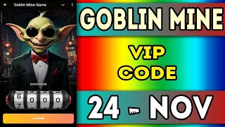 24 November Goblin Mine Game VIP Code  Goblin Mine Game Code  Goblin Mine Game Daily Combo AGP 1 [upl. by Wiltshire]