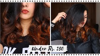 How to color your hair at home under Rs 250  Ombre highlights  Streax soft blonde highlights [upl. by Aileon]