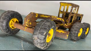 TONKA Road Grader Toy Restoration [upl. by Anaid]