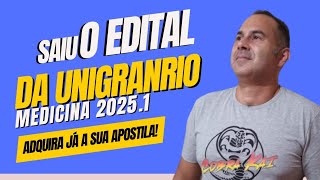 Saiu o Edital da UNIGRANRIO MEDICINA 20251 A prova será online Imperdível [upl. by Dihgirb]