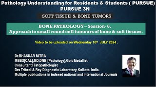 Pursue 3N  BONE PATHOLOGY Session 6 Approach to small round cell tumors of bone amp soft tissues [upl. by Attiuqaj]