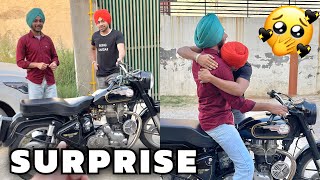 Brother Nu Surprise Deta New Bullet Nal Reaction Dekhn Wale C🥺❤️  Harsh Jagraon  Being Brand [upl. by Nivrag]