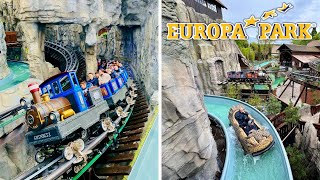 Europa Park NEW Austria Themed Area Alpen Express Log Flume amp MORE [upl. by Eimmaj537]