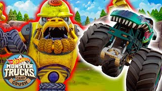 Crushzilla Challenges the Hot Wheels Monster Trucks  Camp Crush [upl. by Camala]