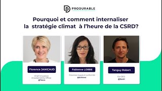 Pourquoi et comment internaliser la stratégie climat à lheure de la CSRD [upl. by Babara]