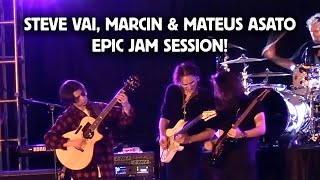 Steve Vai Marcin amp Mateus Asato Epic Jam Session [upl. by Peace346]