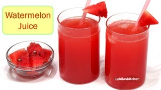 Watermelon Juice Recipe  Summer Drink recipe  kabitaslifestyle [upl. by Casilde652]