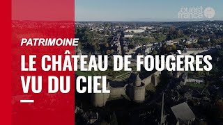 Limmense château de Fougères vu du ciel [upl. by Dlanod]