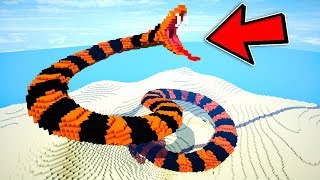 LA SERPIENTE MAS GRANDE DEL MUNDO 😱 MINECRAFT [upl. by Merritt455]