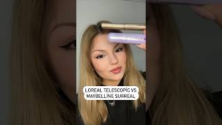 Loreal Telescopic maskara vs Maybelline Surreal maskara✨Sizce hangisi trending shorts makeup [upl. by Kaiulani]