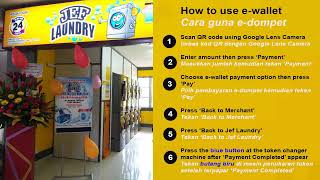 How to use ewallet Jef Laundry Arked Cengal [upl. by Swartz]